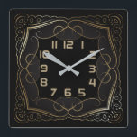 Art Deco Vierkante Klok<br><div class="desc">Geweldig klokontwerp. U zult van het houden zoals anderen. U kunt dit ontwerp vrij gebruiken voor ander product u houdt van of om jouw tekst aan te passen en toe te voegen. Volg me voor meer. Met vriendelijke groet. Een leuke dag.</div>