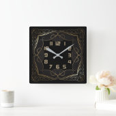 Art Deco Vierkante Klok (Huis)