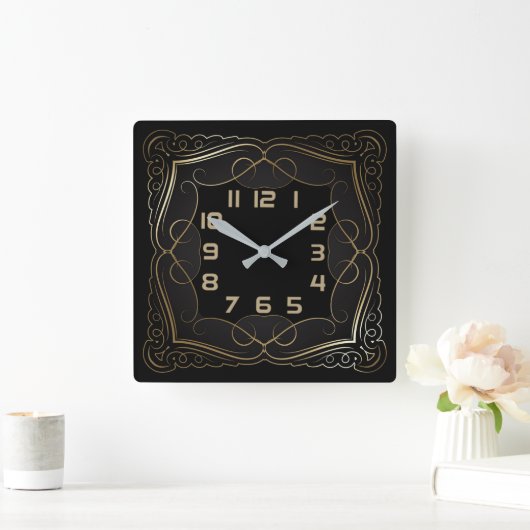 Art Deco Vierkante Klok (Huis)