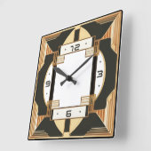 Art Deco Vierkante Klok (Hoek)