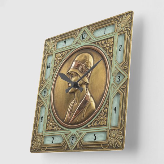 Art Deco Vierkante Klok (Hoek)