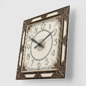 Art Deco Vierkante Klok (Hoek)