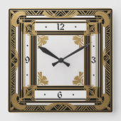 Art Deco Vierkante Klok (Voorkant)