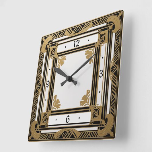 Art Deco Vierkante Klok (Hoek)