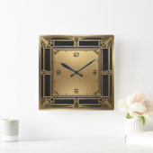 Art Deco Vierkante Klok (Huis)