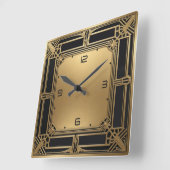 Art Deco Vierkante Klok (Hoek)
