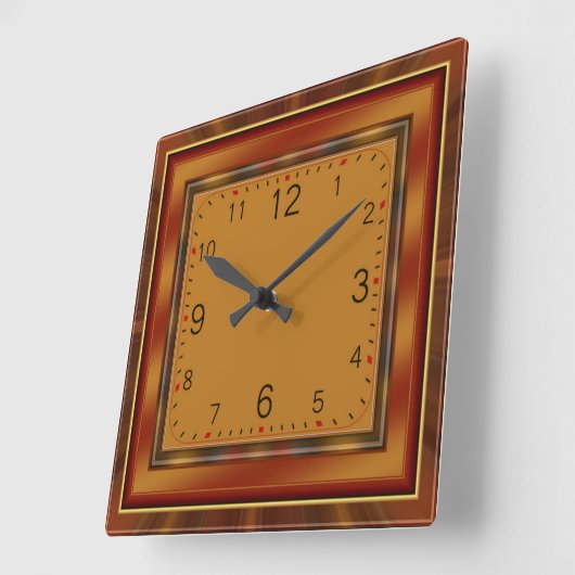 Art Deco Vierkante Klok (Hoek)