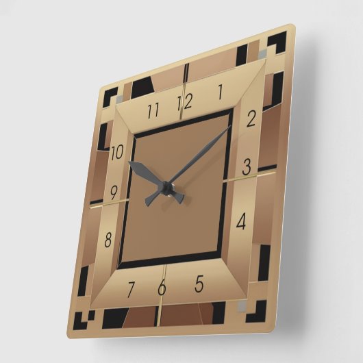 Art Deco Vierkante Klok (Hoek)