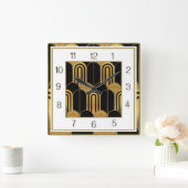 Art Deco Vierkante Klok (Huis)