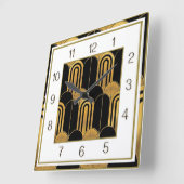 Art Deco Vierkante Klok (Hoek)