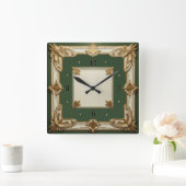 Art Deco Vierkante Klok (Huis)