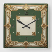 Art Deco Vierkante Klok (Voorkant)