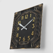 Art Deco Vierkante Klok (Hoek)