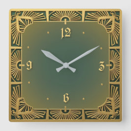 Art Deco Vierkante Klok