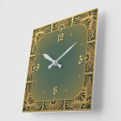 Art Deco Vierkante Klok (Hoek)
