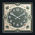 Art Deco Vierkante Klok<br><div class="desc">Geweldig klokontwerp. Je zult het leuk vinden als anderen. U kunt dit ontwerp vrij gebruiken voor andere producten die u wilt of om jouw tekst aan te passen en toe te voegen. Volg me voor meer. Met vriendelijke groet. Een leuke dag.</div>