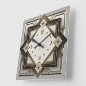 Art Deco Vierkante Klok (Hoek)