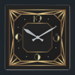 Art Deco Vierkante Klok<br><div class="desc">Geweldig Art Deco klok ontwerp, Je zult het geweldig vinden als anderen. Wees vrij om dit ontwerp te gebruiken voor andere producten die u leuk vindt of om jouw tekst aan te passen en toe te voegen. Volg me voor meer. Met vriendelijke groet. Fijne dag verder.</div>