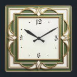 Art Deco Vierkante Klok<br><div class="desc">Geweldig klokontwerp. Je zult het leuk vinden als anderen. U kunt dit ontwerp vrij gebruiken voor andere producten die u wilt of om jouw tekst aan te passen en toe te voegen. Volg me voor meer. Met vriendelijke groet. Een leuke dag.</div>