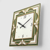 Art Deco Vierkante Klok (Hoek)