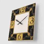 Art Deco Vierkante Klok (Hoek)