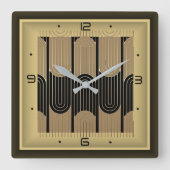 Art Deco Vierkante Klok (Voorkant)