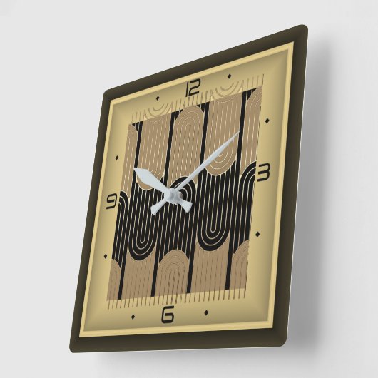 Art Deco Vierkante Klok (Hoek)
