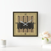 Art Deco Vierkante Klok (Huis)