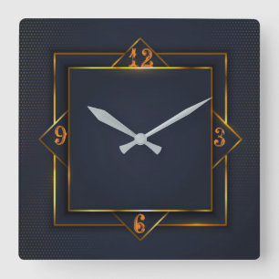 Art Deco Vierkante Klok