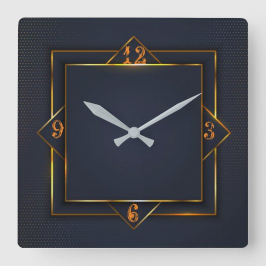 Art Deco Vierkante Klok (Voorkant)