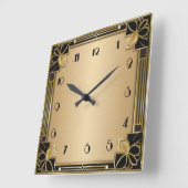 Art Deco Vierkante Klok (Hoek)