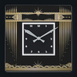 Art Deco Vierkante Klok<br><div class="desc">Geweldig klokontwerp. Je zult het leuk vinden als anderen. U kunt dit ontwerp vrij gebruiken voor andere producten die u wilt of om jouw tekst aan te passen en toe te voegen. Volg me voor meer. Met vriendelijke groet. Een leuke dag.</div>