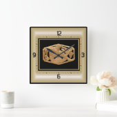 Art Deco Vierkante Klok (Huis)