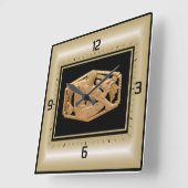 Art Deco Vierkante Klok (Hoek)