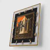 Art Deco Vierkante Klok (Hoek)