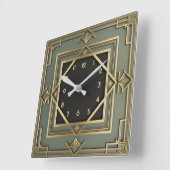 Art Deco Vierkante Klok (Hoek)