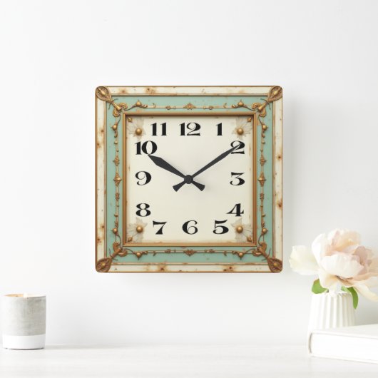 Art Deco Vierkante Klok (Huis)