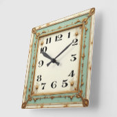 Art Deco Vierkante Klok (Hoek)