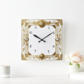 Art Deco Vierkante Klok (Huis)