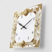 Art Deco Vierkante Klok (Hoek)