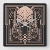 Art Deco Vierkante Klok (Voorkant)