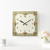 Art Deco Vierkante Klok (Huis)