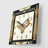 Art Deco Vierkante Klok (Hoek)