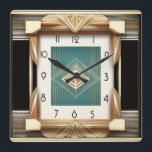 Art Deco Vierkante Klok<br><div class="desc">Geweldig klokontwerp. Je zult het leuk vinden als anderen. U kunt dit ontwerp vrij gebruiken voor andere producten die u wilt of om jouw tekst aan te passen en toe te voegen. Volg me voor meer. Met vriendelijke groet. Een leuke dag.</div>