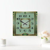 Art Deco Vierkante Klok (Huis)