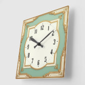 Art Deco Vierkante Klok (Hoek)