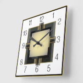 Art Deco Vierkante Klok (Hoek)