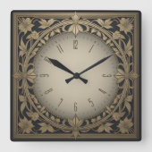 Art Deco Vierkante Klok (Voorkant)