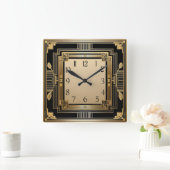 Art Deco Vierkante Klok (Huis)