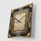 Art Deco Vierkante Klok (Hoek)